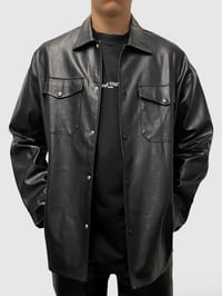 Image 1 of Black Leather Jacket 