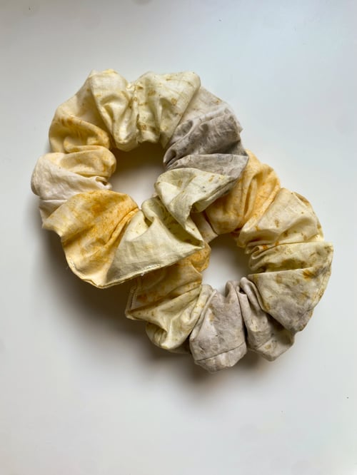 Image of Plant dyed Handmade Scrunchie No.5 - from dead stock Cotton fabric, collab with Kaliko