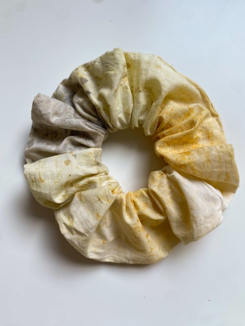 Image of Plant dyed Handmade Scrunchie No.5 - from dead stock Cotton fabric, collab with Kaliko