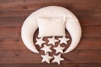 Image 2 of Velvet moon pillow and 7 little stars 