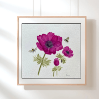 Image 1 of Bordeaux Anemone-original artwork