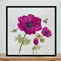 Image 5 of Bordeaux Anemone-original artwork