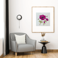 Image 2 of Bordeaux Anemone-original artwork