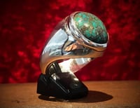 Image 2 of Round Turquoise Signet Ring