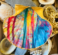 Image 1 of Kaleidoscopic Uk charity shell trinket dish