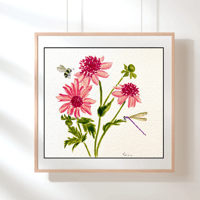 Image 6 of Giddy Up Dahlias- original artwork 