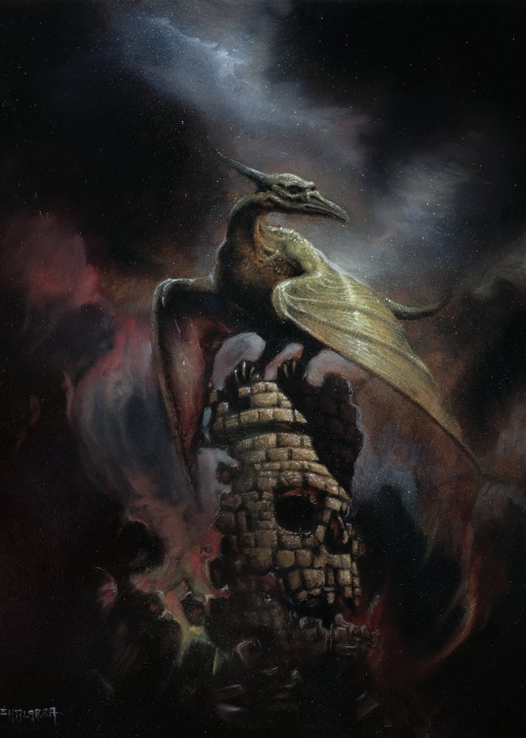 “From the Past Comes the Storm” Original oil painting 