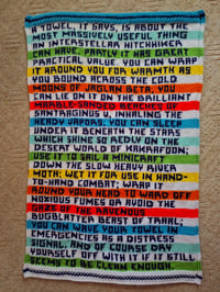 Image 5 of Hitchhiker's Guide Towel with Full Quote - Made to Order