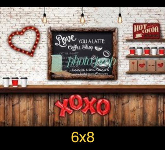 Image of Valentine Backdrop - Love you a Latte