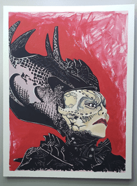 Image 3 of Farscape  - War Minister Ahkna - Original Watercolor Painting