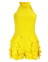 Image 1 of Ruffle Short Jumpsuit 