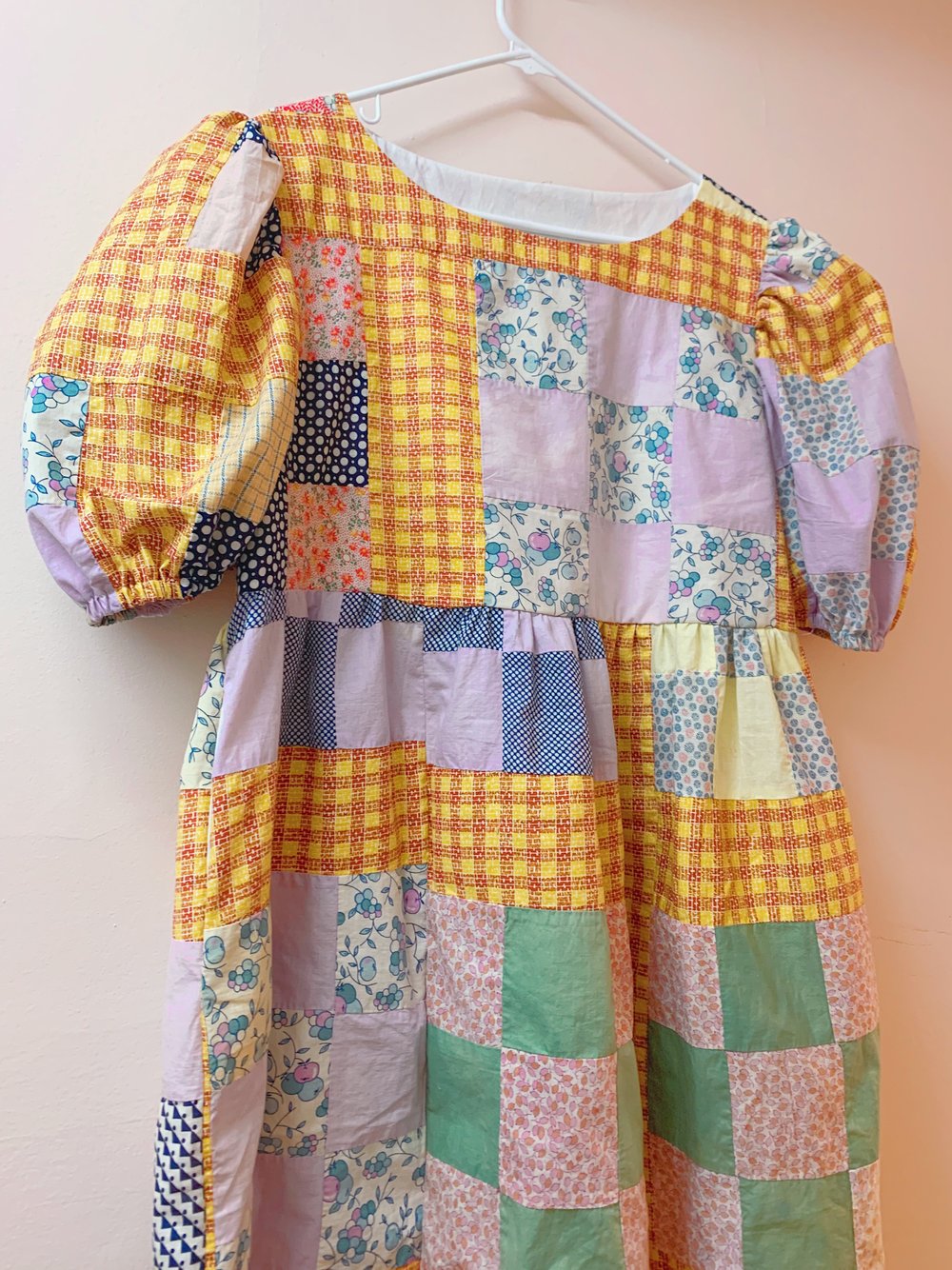 Image of Quilt Top Dress — Orange Square Gingham