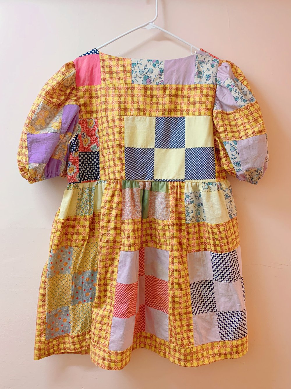 Image of Quilt Top Dress — Orange Square Gingham
