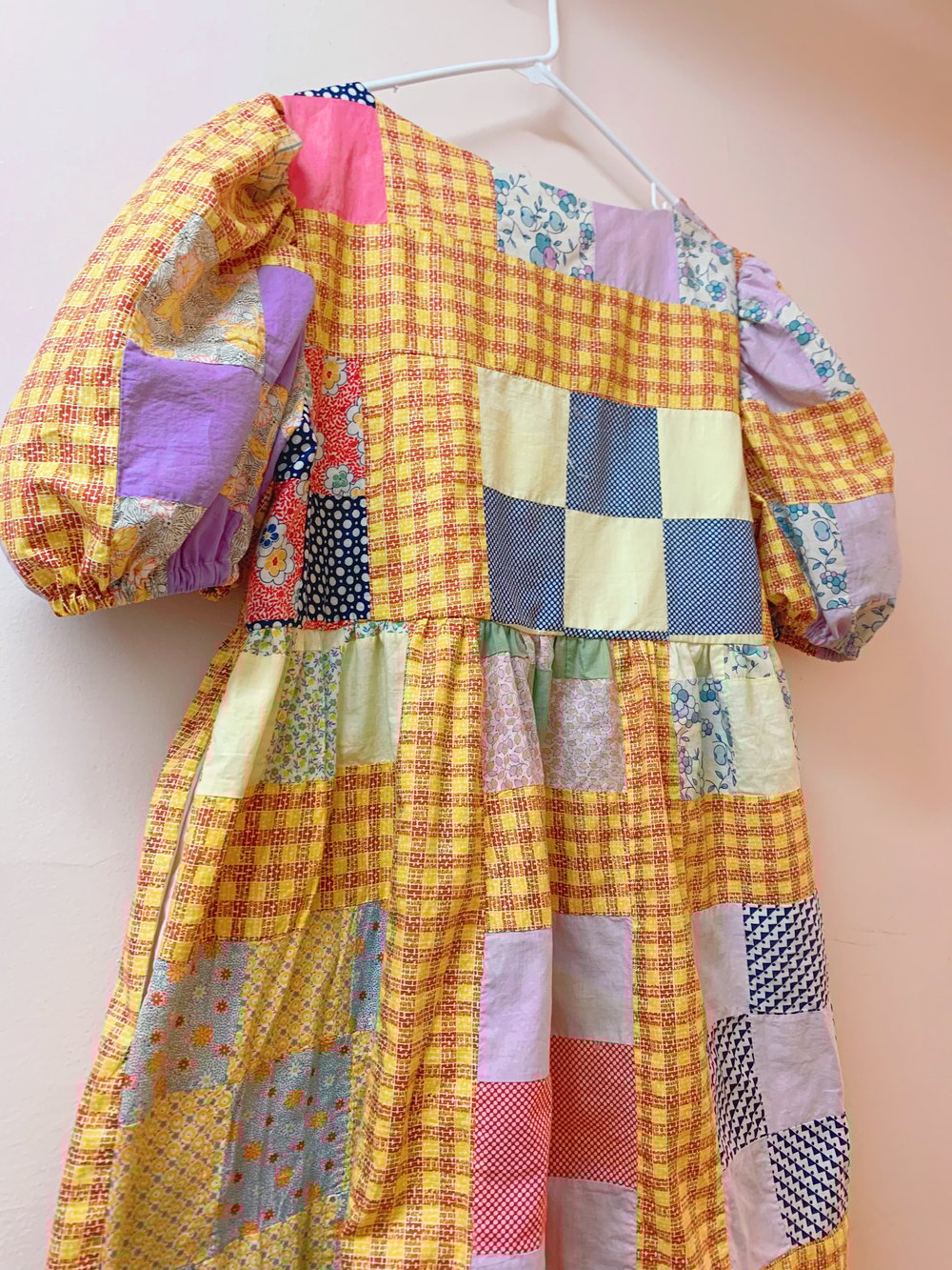 Image of Quilt Top Dress — Orange Square Gingham