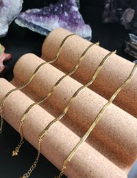 Image 2 of Gold Dainty Herringbone Bracelets