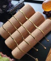 Image 4 of Gold Dainty Herringbone Bracelets