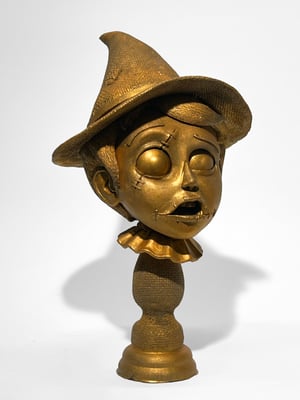 Image of Gold Scarecrow Bust from Original Sculpture's Mold - Edition of 10