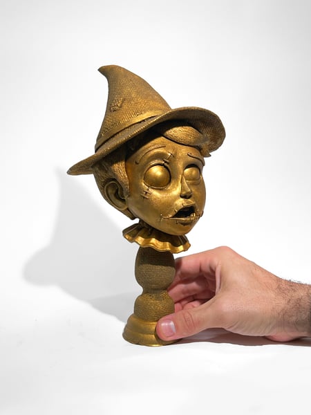 Image of Gold Scarecrow Bust from Original Sculpture's Mold - Edition of 10