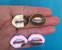 Big Mirrored Lip Studs