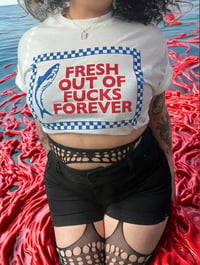 Image 1 of Fresh out of F*cks crop top 