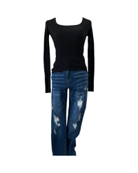Image 2 of Blue jeans high rise 