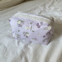 Image 1 of “wisteria bunny” makeup bag