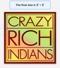 Image 1 of CRAZY RICH INDIANS  (gold)