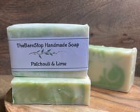 Image 3 of Dark Patchouli Lime essential oil homemade soap bar, shea butter soap, handmade soap,
