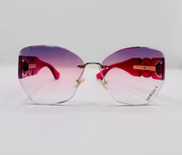 Image 2 of Oversized Red Replica Sunglasses 