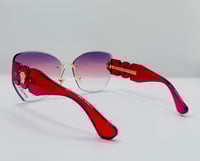 Image 3 of Oversized Red Replica Sunglasses 