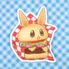 Eevee Burger Sticker - Glitter Vinyl