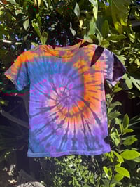 Image 1 of Spiral liquid dyed kids size 8 t-shirt