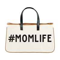 Image 1 of Canvas Tote Mom Life And Mommy Bag 