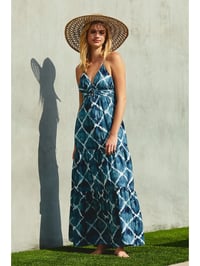 Image 2 of Cross Bk Maxi Print Dress