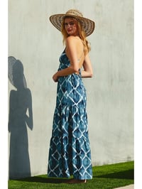 Image 5 of Cross Bk Maxi Print Dress