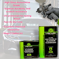 Image 2 of LiME LiNE Mega 2 Gallon Automotive Urethane Clearcoat kit 2:1 mix: High Gloss Glamour Clear