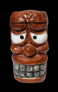 Image 1 of Vintage "Smiley" lidded mug from the Stockton Islander FREE SHIPPING 
