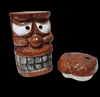 Image 2 of Vintage "Smiley" lidded mug from the Stockton Islander FREE SHIPPING 