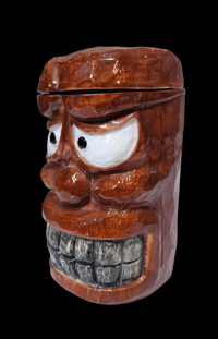 Image 4 of Vintage "Smiley" lidded mug from the Stockton Islander FREE SHIPPING 