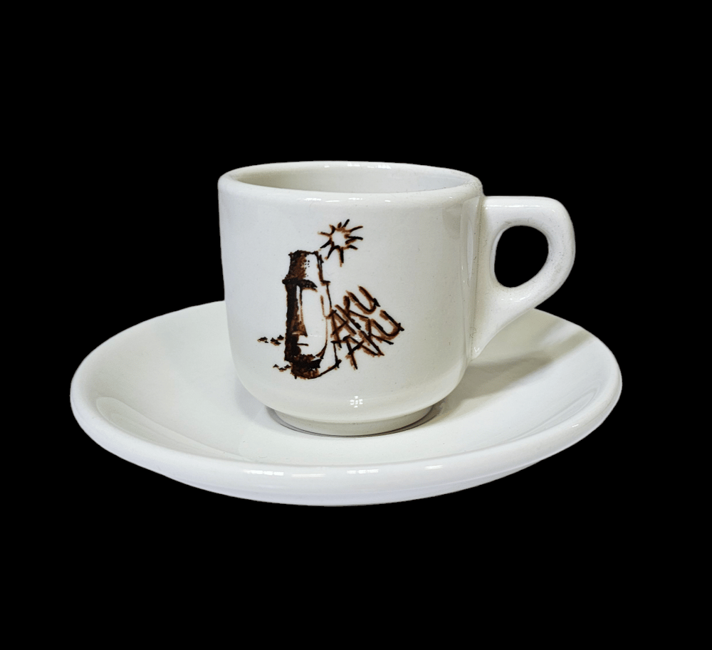 Vintage Aku Aku Las Vegas Demitasse Cup w/Saucer FREE SHIPPING 