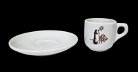 Image 2 of Vintage Aku Aku Las Vegas Demitasse Cup w/Saucer FREE SHIPPING 