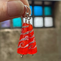 Image 6 of Orange Cone Earrings
