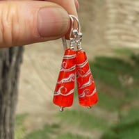 Image 7 of Orange Cone Earrings