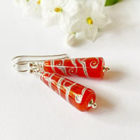 Image 4 of Orange Cone Earrings
