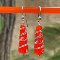 Image 8 of Orange Cone Earrings