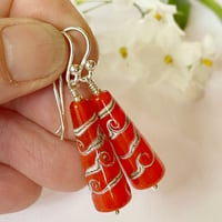 Image 5 of Orange Cone Earrings