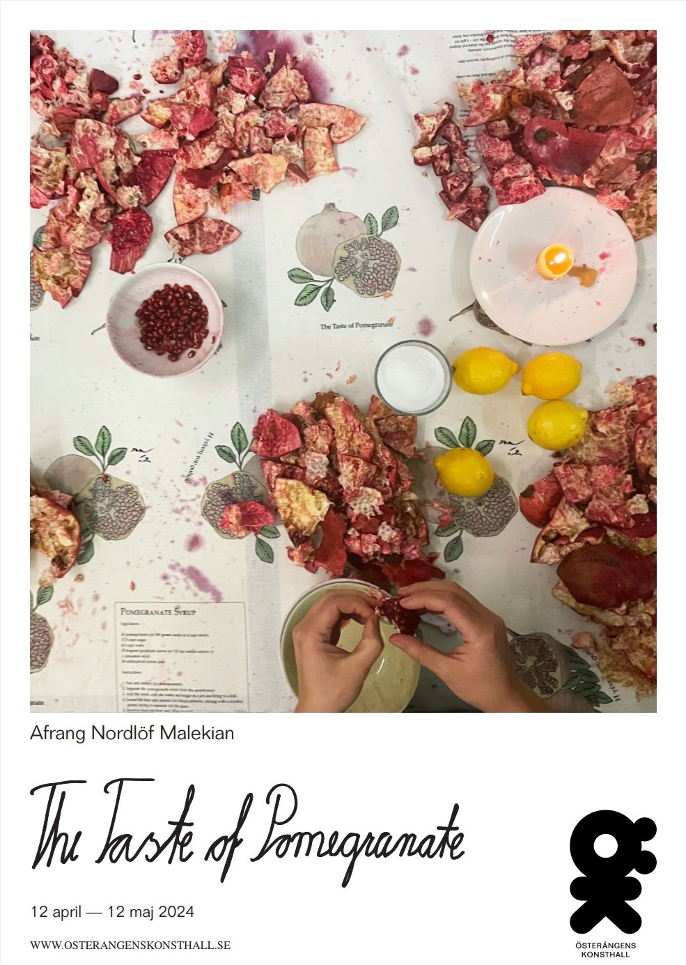 Image of POSTER / THE TASTE OF POMEGRANATE / AFRANG NORDLÖF MALEKIAN / 50X70CM