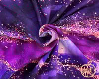 Image 4 of Paige Top & Penelope shorts - Purple printed glitter effect 
