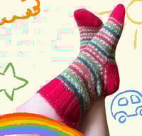 Image 2 of Hand knit socks size 5-7 adult £12.50 West Yorkshire spinners wool