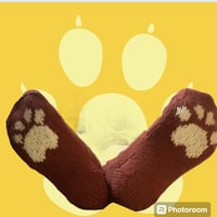 Image 1 of Paw print 🐾 sock size  6-8 adult acrylic 